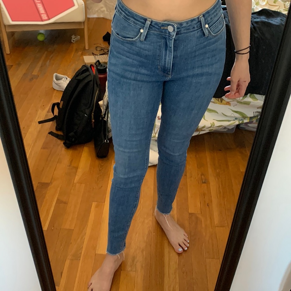 High-waisted blue skinny jeans - perfect quality!